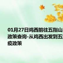 01月27日鸡西前往五指山出行防疫政策查询-从鸡西出发到五指山的防疫政策