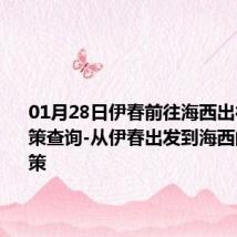 01月28日伊春前往海西出行防疫政策查询-从伊春出发到海西的防疫政策