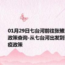 01月29日七台河前往张掖出行防疫政策查询-从七台河出发到张掖的防疫政策