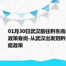 01月30日武汉前往黔东南出行防疫政策查询-从武汉出发到黔东南的防疫政策