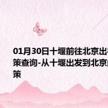 01月30日十堰前往北京出行防疫政策查询-从十堰出发到北京的防疫政策