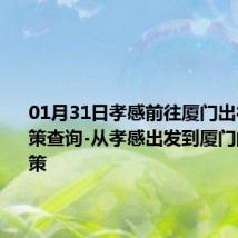 01月31日孝感前往厦门出行防疫政策查询-从孝感出发到厦门的防疫政策