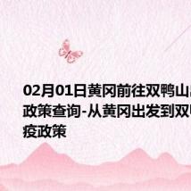 02月01日黄冈前往双鸭山出行防疫政策查询-从黄冈出发到双鸭山的防疫政策