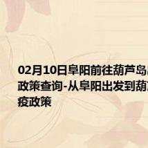 02月10日阜阳前往葫芦岛出行防疫政策查询-从阜阳出发到葫芦岛的防疫政策