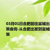 03月01日合肥前往宣城出行防疫政策查询-从合肥出发到宣城的防疫政策