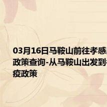 03月16日马鞍山前往孝感出行防疫政策查询-从马鞍山出发到孝感的防疫政策