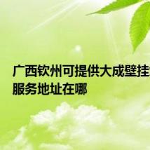 广西钦州可提供大成壁挂炉维修服务地址在哪