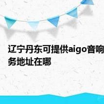 辽宁丹东可提供aigo音响维修服务地址在哪