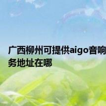 广西柳州可提供aigo音响维修服务地址在哪