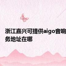 浙江嘉兴可提供aigo音响维修服务地址在哪