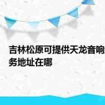 吉林松原可提供天龙音响维修服务地址在哪