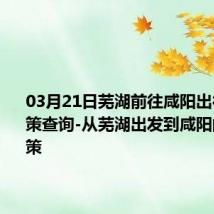 03月21日芜湖前往咸阳出行防疫政策查询-从芜湖出发到咸阳的防疫政策