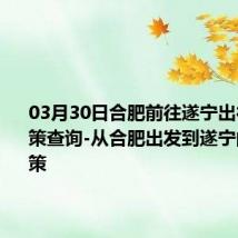 03月30日合肥前往遂宁出行防疫政策查询-从合肥出发到遂宁的防疫政策