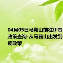 04月05日马鞍山前往伊春出行防疫政策查询-从马鞍山出发到伊春的防疫政策