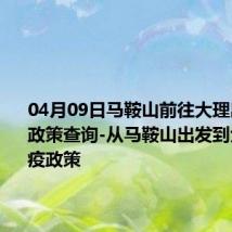 04月09日马鞍山前往大理出行防疫政策查询-从马鞍山出发到大理的防疫政策