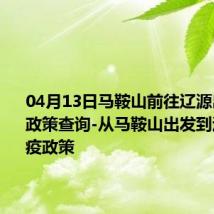 04月13日马鞍山前往辽源出行防疫政策查询-从马鞍山出发到辽源的防疫政策