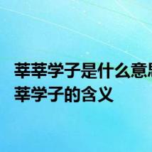 莘莘学子是什么意思? 莘莘学子的含义