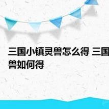 三国小镇灵兽怎么得 三国小镇灵兽如何得