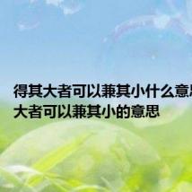 得其大者可以兼其小什么意思 得其大者可以兼其小的意思