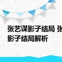 张艺谋影子结局 张艺谋影子结局解析