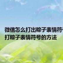 微信怎么打出粽子表情符号 微信打粽子表情符号的方法