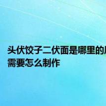 头伏饺子二伏面是哪里的风俗 面需要怎么制作