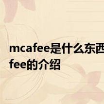 mcafee是什么东西 mcafee的介绍