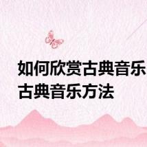 如何欣赏古典音乐 欣赏古典音乐方法