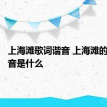 上海滩歌词谐音 上海滩的歌词谐音是什么