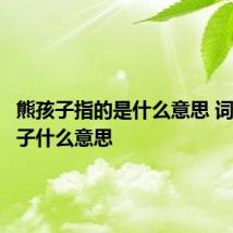 熊孩子指的是什么意思 词语熊孩子什么意思