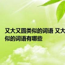 又大又圆类似的词语 又大又圆类似的词语有哪些