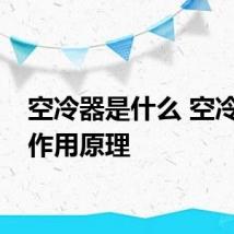 空冷器是什么 空冷器的作用原理