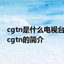 cgtn是什么电视台全称 cgtn的简介