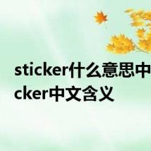 sticker什么意思中文 sticker中文含义