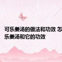 可乐姜汤的做法和功效 怎样做可乐姜汤和它的功效