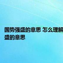 国势强盛的意思 怎么理解国势强盛的意思