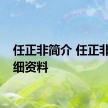 任正非简介 任正非的详细资料