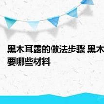 黑木耳露的做法步骤 黑木耳露需要哪些材料