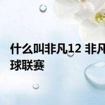 什么叫非凡12 非凡12篮球联赛