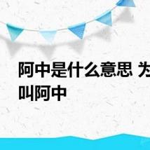 阿中是什么意思 为什么叫阿中