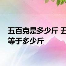 五百克是多少斤 五百克等于多少斤