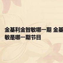 金基利金智敏哪一期 金基利金智敏是哪一期节目