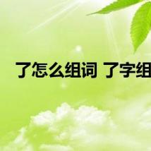 了怎么组词 了字组词