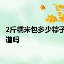 2斤糯米包多少粽子 你知道吗