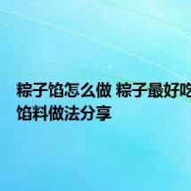 粽子馅怎么做 粽子最好吃的6种馅料做法分享