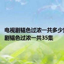 电视剧韫色过浓一共多少集 电视剧韫色过浓一共35集