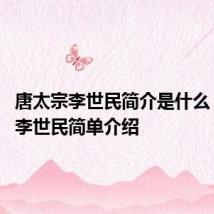 唐太宗李世民简介是什么 唐太宗李世民简单介绍