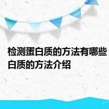 检测蛋白质的方法有哪些 检测蛋白质的方法介绍