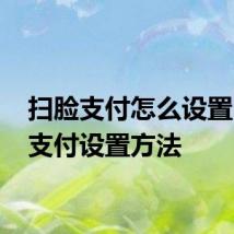 扫脸支付怎么设置 扫脸支付设置方法