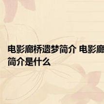 电影廊桥遗梦简介 电影廊桥遗梦简介是什么